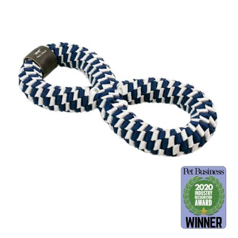 Tall Tails Navy Braided Infinity Tug Toy (11