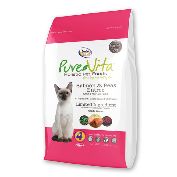 NutriSource® PureVita™ Grain Free Salmon & Pea Cat Food (15 lbs)
