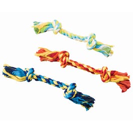 2-Knot Colored Dental Rope Dog Toy, 16-In.