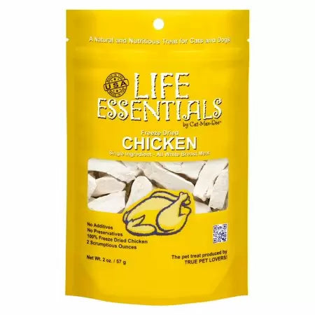 Cat-Man-Doo Life Essentials All Natural Freeze-Dried Chicken Cat Treats (2 oz)