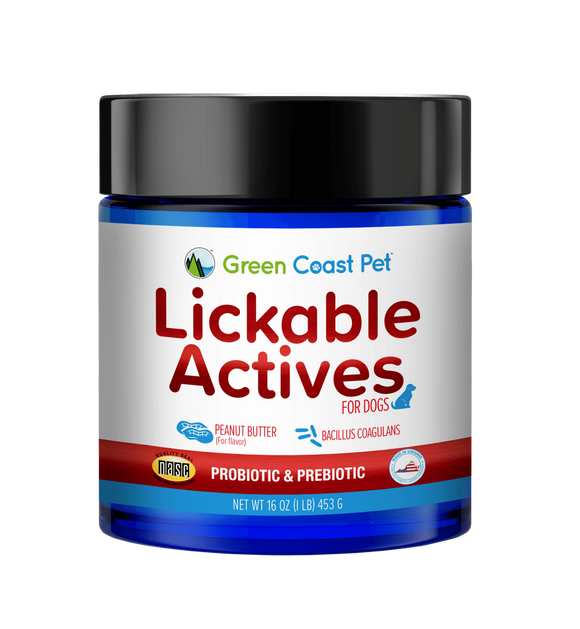 Green Coast Pet Lickable Actives Probiotic & Prebiotic for Dogs (16 oz)