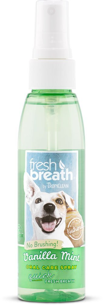Tropiclean ORAL CARE SPRAY FOR DOGS WITH VANILLA MINT FLAVORING (4 oz)