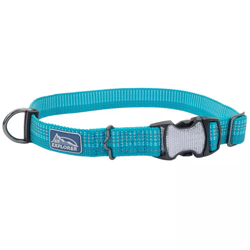 Coastal Pet Products K9 Explorer Brights Reflective Adjustable Dog Collar Ocean 5/8 x 10-14 (5/8 x 10-14, Ocean)