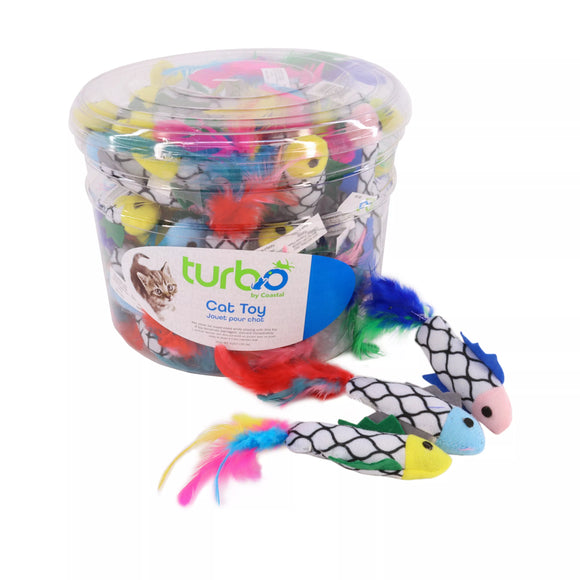 Coastal Pet Products Turbo Fish with Feathers (Single Count)