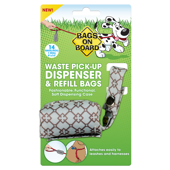 Bags on Board Soft Waste Pick-Up Bags Dispenser (Diamond)