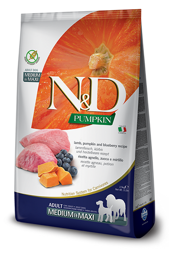 Farmina N&D Pumpkin Formula Medium & Maxi Lamb & Blueberry Adult Dog Food (5.5-lb)
