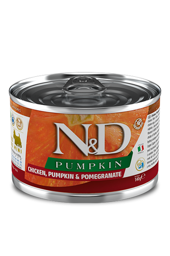 Farmina N&D Pumpkin Chicken, Pumpkin & Pomegranate Recipe Wet Dog Food Mini (4.9 Oz.)