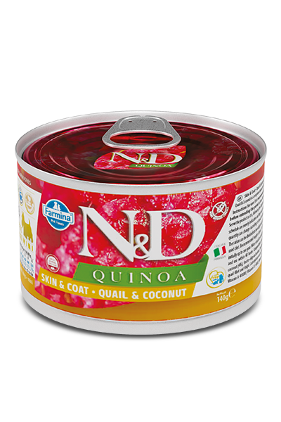 Farmina N&D Quinoa Formula Skin & Coat Quail & Coconut Wet Mini Dog Food (4.9 Oz Single Can)