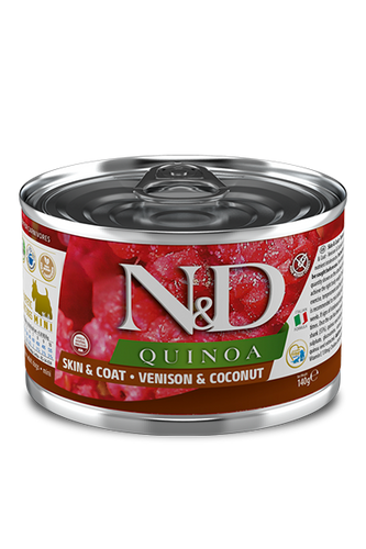 Farmina N&D Quinoa Skin & Coat Venison & Coconut Recipe Wet Dog Food Mini (4.9 Oz.)