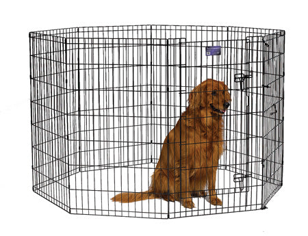 Midwest Black Contour Exercise Pen for Dogs (24