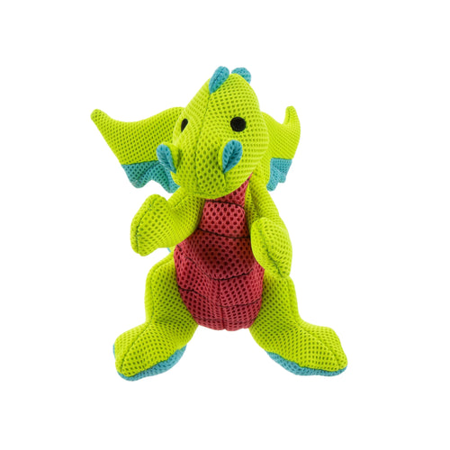 GODOG Dragons Squeaker Plush Dog Toy