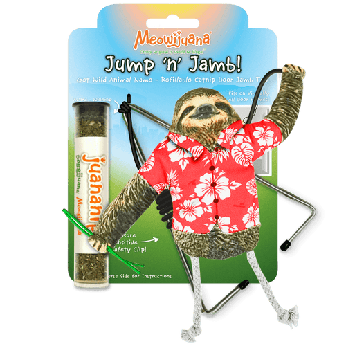 Meowijuana Jump 'n' Jamb Get Wild Sloth Cat Toy