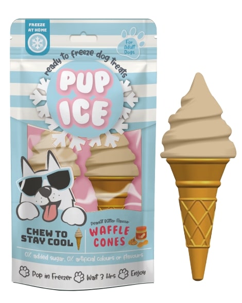 Ethical Pet Spot Waffle Cone Vanilla & Peanut Butter Flavor Dog Treats