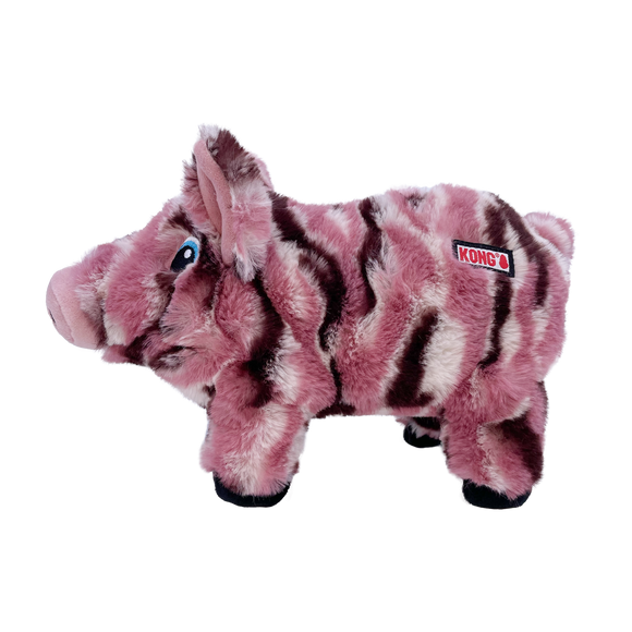 KONG Low Stuff Stripes Pig Dog Toy