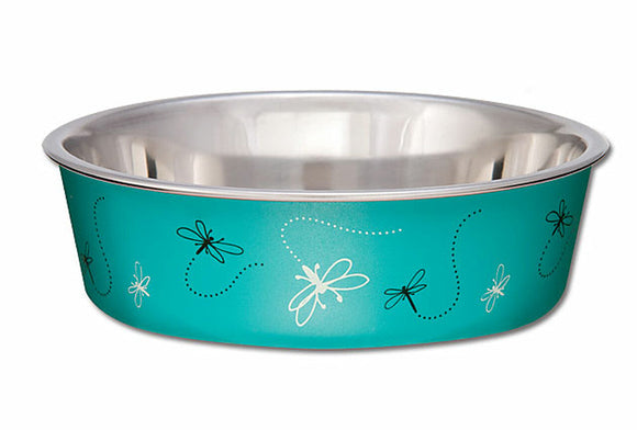 Loving Pets Dragonfly Turquoise Bella Bowl (Medium (20-35 lbs))