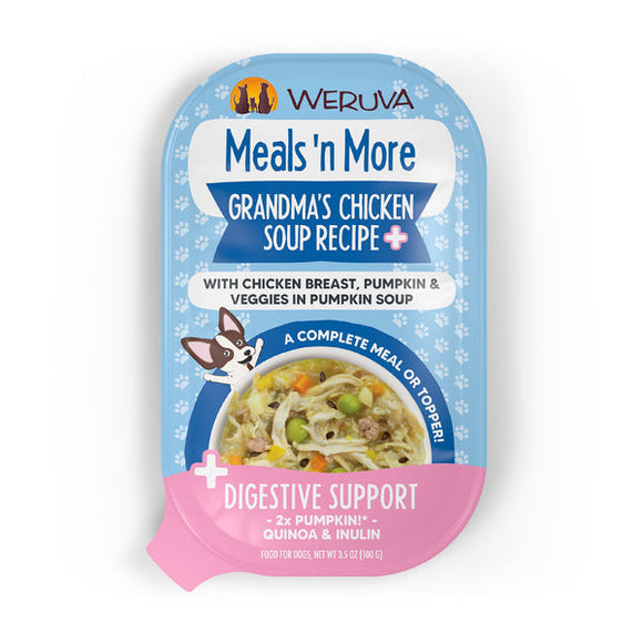 Weruva Meals 'n More Grandma's Chicken Soup Recipe Plus with Chicken Breast, Pumpkin & Veggies in Pumpkin Soup (3.5 Oz - 12pk)