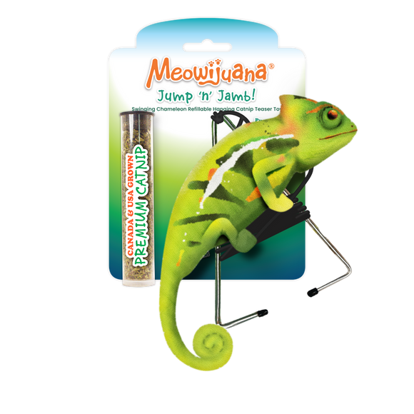 Meowijuana Jump ‘n’ Jamb Chameleon Cat Toy