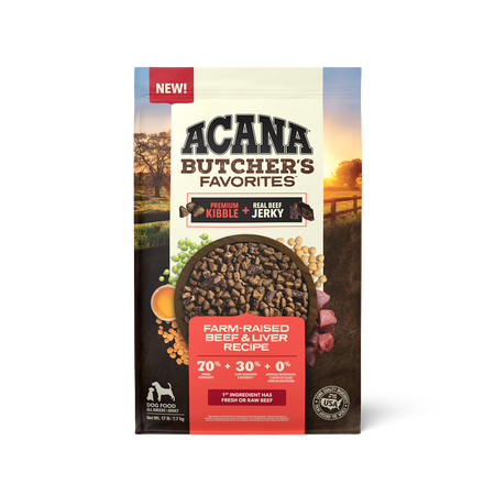 ACANA Butcher's Favorites Farm-Raised Beef & Liver Recipe Dry Dog Food (4 Lb)