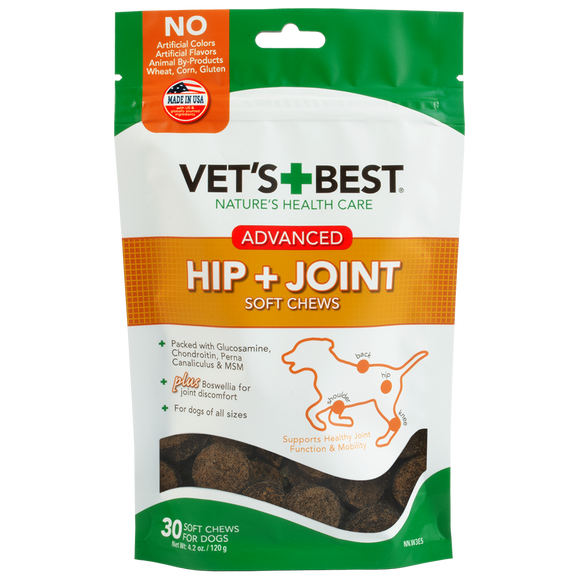 Vet's Best Advanced Hip + Joint Soft Chews (30 Day Supply)