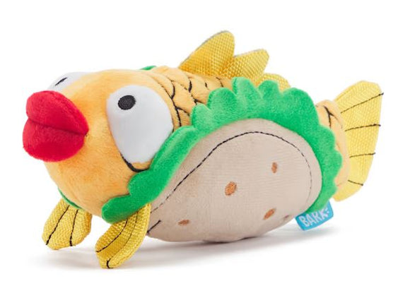 BARK Ernesto the Fish Taco Plush Dog Toy (Medium, Polyester)