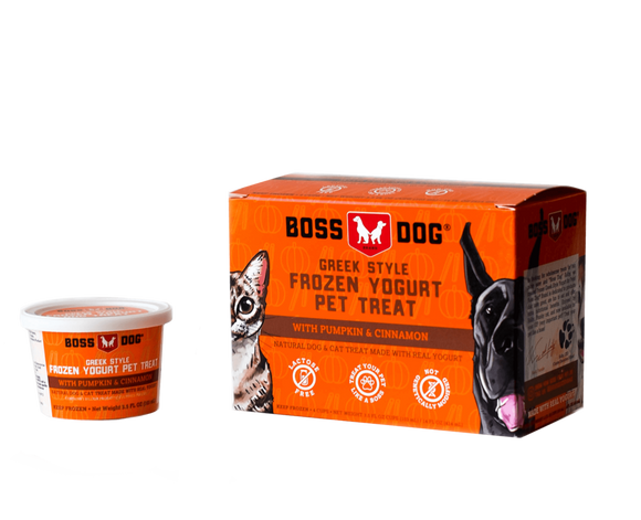 Boss Dog Greek Style Pumpkin And Cinnamon Frozen Yogurt Pet Treat (3.5-oz)