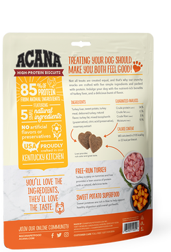 ACANA High-Protein Biscuits Crunchy Turkey Liver Recipe (Med-Large Dog, 9-oz)
