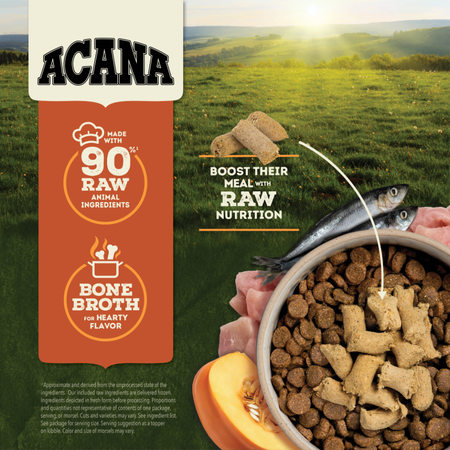 ACANA Grain Free High Protein Free-Run Turkey Recipe Freeze Dried Dog Food Meal & Topper