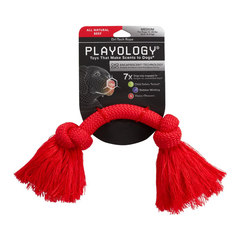 Playology Dri-Tech Rope Dog Toy (Chicken Scent, Medium)