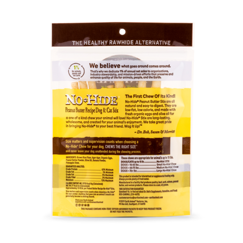 Earth Animal Peanut Butter No-Hide® STIX (10-Pack)