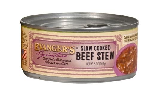Evanger's Signature Series Grain Free Slow Cooked Beef Stew Canned Cat Food (5.5 oz)