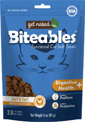 Get Naked® Biteables® Digestive Health+ Functional Cat Soft Treats Surf & Turf Flavor (3 Oz.)