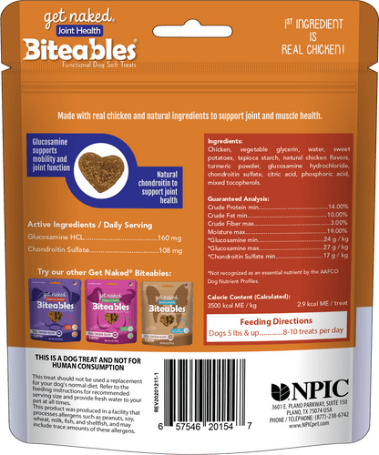 Get Naked® Biteables® Joint Health Functional Dog Soft Treats (6 Oz.)