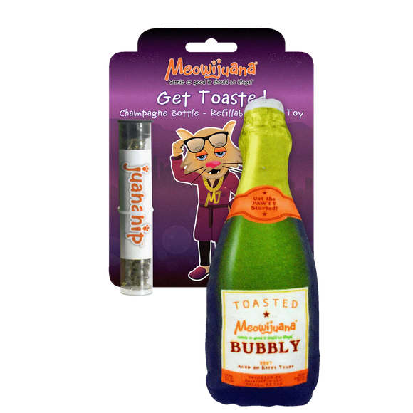 Meowijuana Get Toasted! Refillable Bubbly Cat Toy (1 Count)