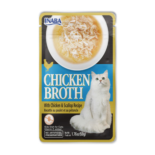 Inaba Chicken Broth with Chicken & Scallop Recipe Cat Food (1.76 oz)