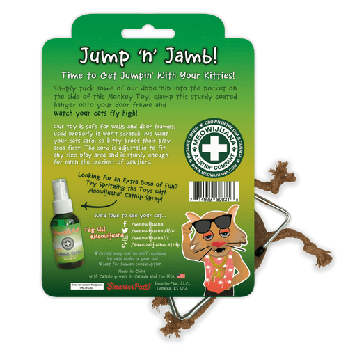 Meowijuana Jump 'n' Jamb Monkey Cat Toy