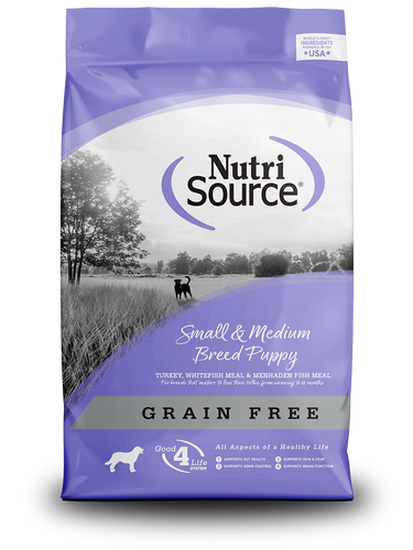 NutriSource® Small & Medium Breed Turkey, Turkey Meal, & Whitefish Puppy Food (5 lb)