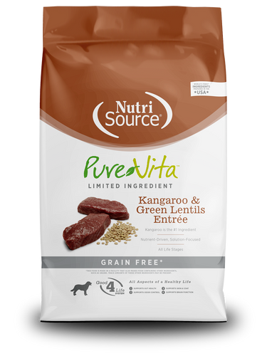 NutriSource® PureVita™ Kangaroo & Green Lentils Entrée Dog Food (5 lb)