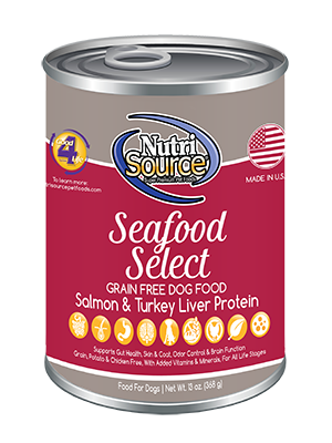 NutriSource® Seafood Select Grain Free Dog Food (13oz, Single Can)