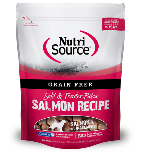 NutriSource® Salmon Bites Grain Free Dog Treats (6 oz)