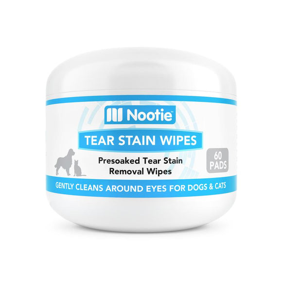Nootie Pre-Soaked Tear Stain Wipes for Dogs & Cats (60 ct)