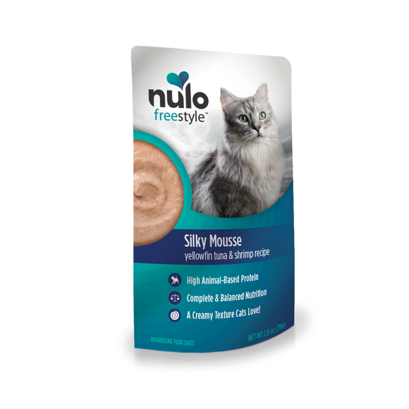 Nulo FreeStyle Silky Mousse Yellowfin Tuna & Shrimp Recipe for Cats (2.8-oz)