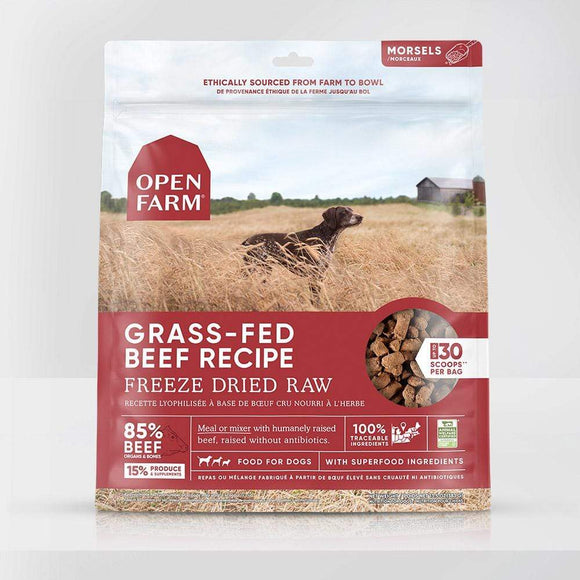 Open Farm Grass-Fed Beef Freeze Dried Raw Dog Food (22-oz)