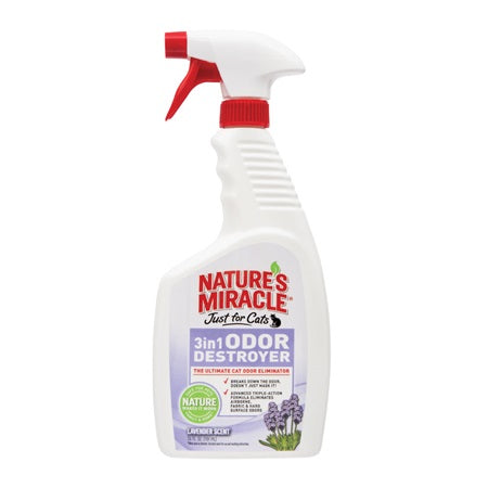 Nature's Miracle Just for Cats 3 in 1 Odor Destroyer - Lavender (24 fl oz Spray)