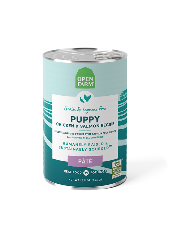 Open Farm Puppy Chicken & Salmon Pâté for Dogs (12.5 oz can)