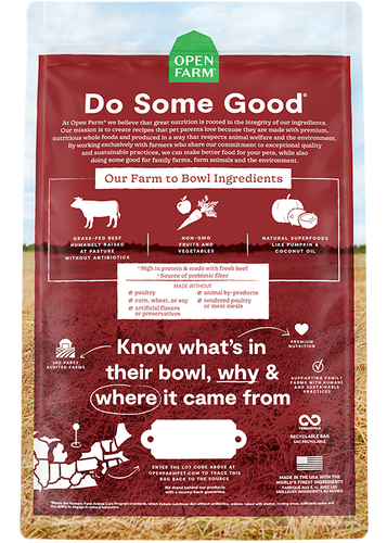 Open Farm Grass-Fed Beef Dry Dog Food (24 LB)