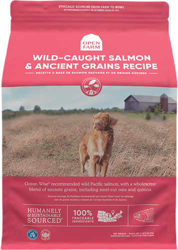 Open Farm Wild-Caught Salmon & Ancient Grains Dry Dog Food (4-lbs)