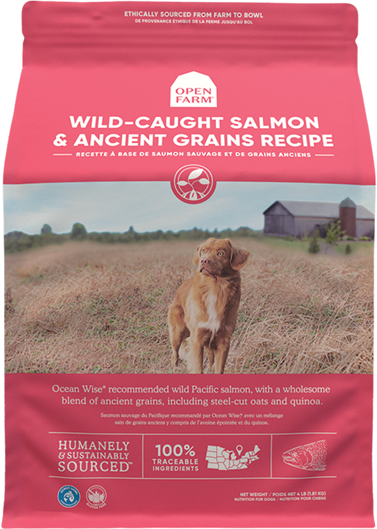 Open Farm Wild-Caught Salmon & Ancient Grains Dry Dog Food (4-lbs)