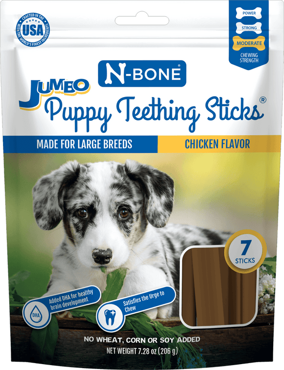 N-Bone® Jumbo Puppy Teething Sticks Chicken Flavor (7.28 Oz.)