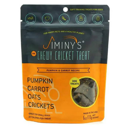 Jiminy's Pumpkin & Carrot Recipe Soft & Chewy Training Treats (6 Oz.)