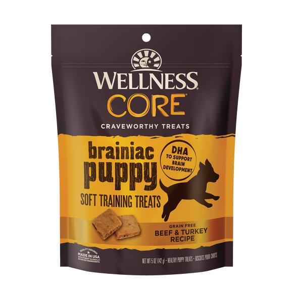 Wellness CORE Brainiac Beef & Turkey Soft Puppy Training Treats (5 oz bag)